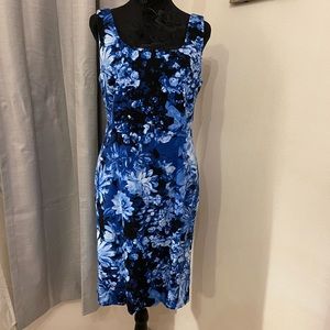Blue Floral Shift Dress